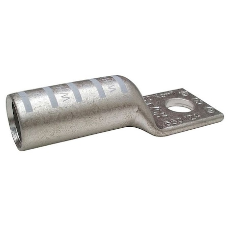 One-Hole Compression Lug, 300 kcmil Max, 1/2 in Stud, Long Barrel, Copper, White MPN:24C333