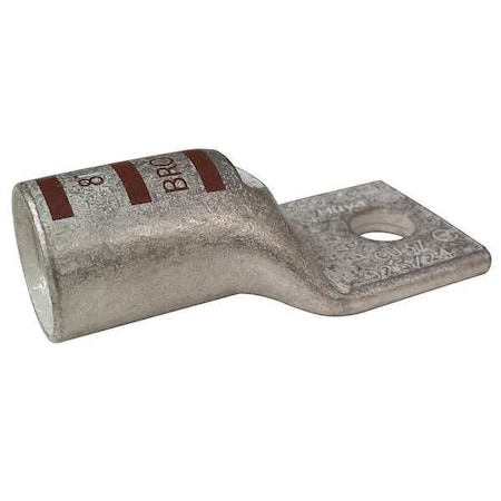 One-Hole Compression Lug, 500 kcmil Max, 3/8 in Stud, Short Barrel, Copper, Brown MPN:24C988