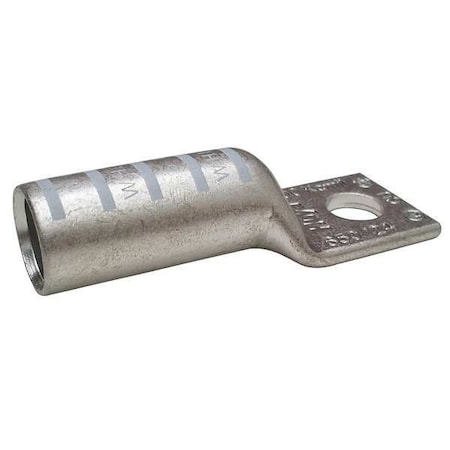One-Hole Compression Lug, 300 kcmil Max, 3/8 in Stud, Long Barrel, Copper, White MPN:24D008