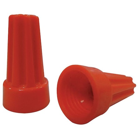 Twist-On Wire Connector, 14 AWG Max, Orange, Thermoplastic Insulation, 600 V, 300 PK MPN:5UYH7