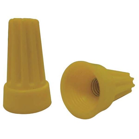 Twist-On Wire Connector, 8 AWG Max, Yellow, Thermoplastic Insulation, 600 V, 175 PK MPN:5UYH8
