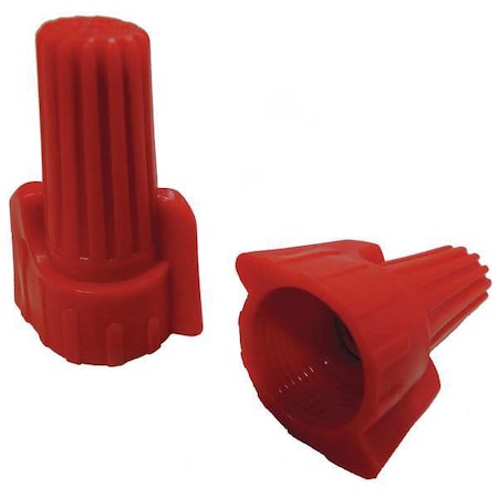 Twist-On Wire Connector, 6 AWG Max, Red, Thermoplastic Insulation, 600 V, 300 PK MPN:5UYJ1