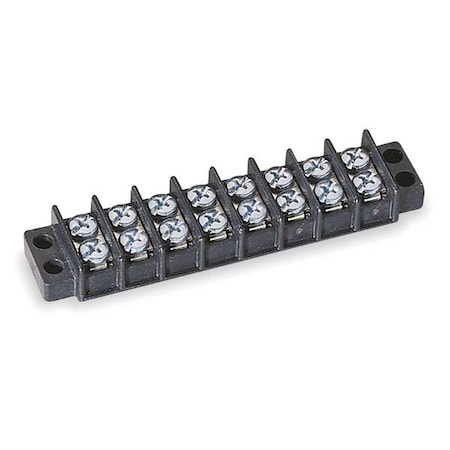 Terminal Strip, 8 Pole, 2 Row, 30 A, 600 V AC, 10 AWG, Screw Termination MPN:6YH66