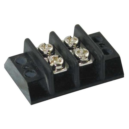 Terminal Strip, 2 Pole, 2 Row, 15 A, 300 V AC, 14 AWG, Screw Termination MPN:6ZEF2
