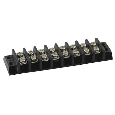 Terminal Strip, 8 Pole, 2 Row, 15 A, 300 V AC, 14 AWG, Screw Termination MPN:6ZEF8
