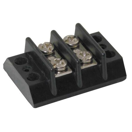 Terminal Strip, 2 Pole, 2 Row, 20 A, 300 V AC, 12 AWG, Screw Termination MPN:6ZEG6