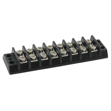 Terminal Strip, 8 Pole, 2 Row, 20 A, 300 V AC, 12 AWG, Screw Termination MPN:6ZEH2
