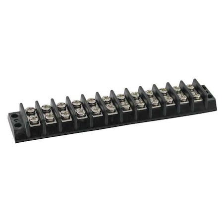 Terminal Strip, 12 Pole, 2 Row, 20 A, 300 V AC, 12 AWG, Screw Termination MPN:6ZEH5