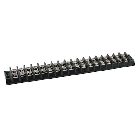 Terminal Strip, 18 Pole, 2 Row, 20 A, 300 V AC, 12 AWG, Screw Termination MPN:6ZEH8