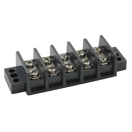 Terminal Strip, 5 Pole, 2 Row, 30 A, 600 V AC, 10 AWG, Screw Termination MPN:6ZEJ1