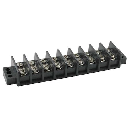 Terminal Strip, 9 Pole, 2 Row, 30 A, 600 V AC, 10 AWG, Screw Termination MPN:6ZEJ3