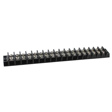 Terminal Strip, 18 Pole, 2 Row, 30 A, 600 V AC, 10 AWG, Screw Termination MPN:6ZEJ6