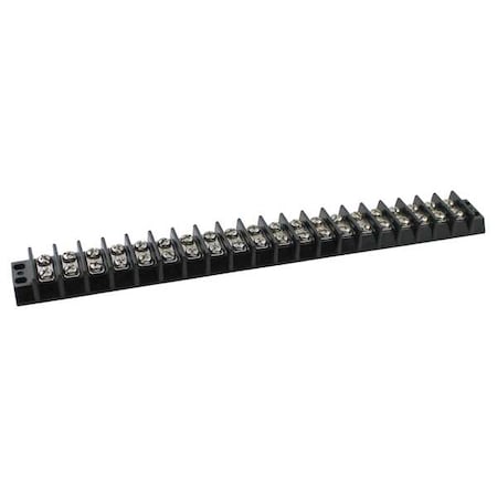 Terminal Strip, 20 Pole, 2 Row, 30 A, 600 V AC, 10 AWG, Screw Termination MPN:6ZEJ7
