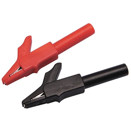 Modular Medium Alligator Clip, CAT II 300V, Safety Sheathed 4mm Banana Jack, 2-3/16