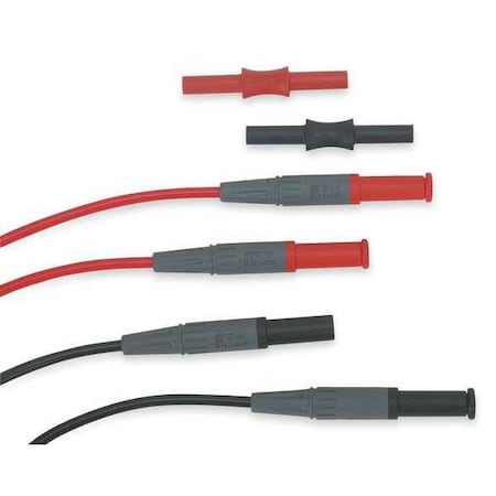 Modular Extension Test Leads, CAT III 1000V, CAT IV 600V, Shrouded Straight on Both Ends, 149mm MPN:4WRA6