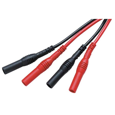 Modular Test Lead Kit, CAT III 1000V, Shrouded Straight Both Ends, 4 ft., Double Insulation MPN:4WRD5