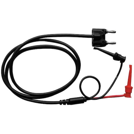 Test Lead, Mini Test Clips to Double Banana Plug, 36