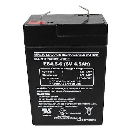 Battery, SLA, DC 6V, 4.5Ah (Formerly LumaPro) MPN:48H470