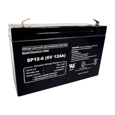 Battery, SLA, DC 6V, 12Ah (Formerly LumaPro) MPN:48H471