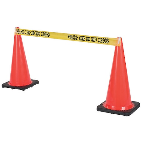 Barrier Tape Clip, ABS Plastic, 1 1/2 in Height, 5 in Length, 0.08 lb, White 5 PK MPN:03-500-BTC