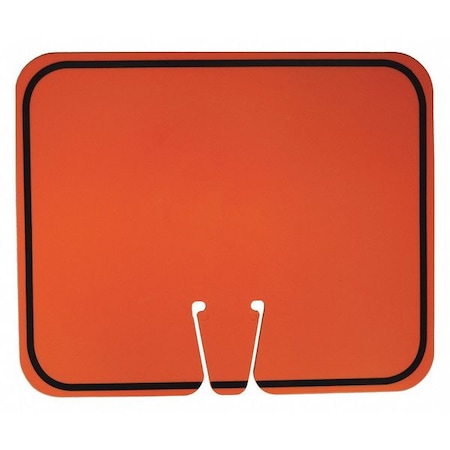 Traffic Cone Sign, ABS Plastic, 10 1/2 in Height, 12 1/2 in Length, 1 lb, Orange/Black MPN:03-550-BL