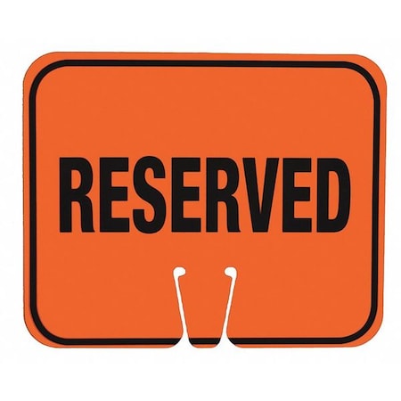 Traffic Cone Sign, ABS Plastic, 10 1/2 in Height, 12 1/2 in Length, 1 lb, Orange/Black MPN:03-550-R