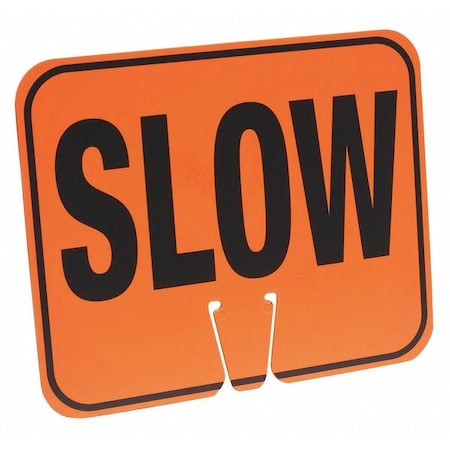 Traffic Cone Sign, ABS Plastic, 10 1/2 in Height, 12 1/2 in Length, 1 lb, Black/Orange MPN:03-550-SLT