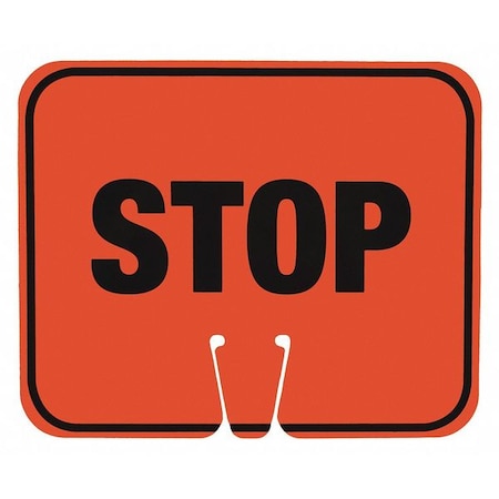 Traffic Cone Sign, ABS Plastic, 10 1/2 in Height, 12 1/2 in Length, 1 lb, Orange/Black MPN:03-550-ST