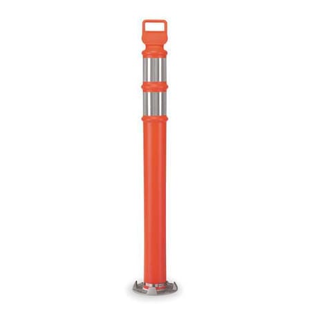 Permanent Mount Delineator Post, Polyethylene, High-Intensity Prismatic, 43