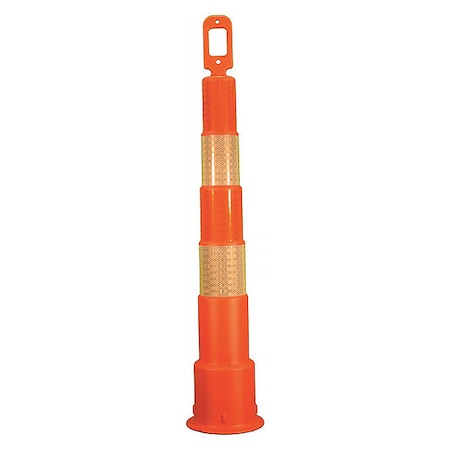 Trim Line Channelizer, HDPE, High-Intensity Prismatic, 49 in Height, 8