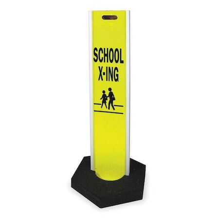 Barricade, Polypropylene, High Intensity Prismatic, 48 in Height, 8 in Length, 24 lb, Lime/White MPN:03-760LIPX-20G