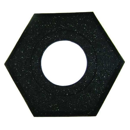 Channelizer Cone Base, Recycled Rubber, 2 1/2 in Height, 17 in Length, 15 lb, Black MPN:03-770-6