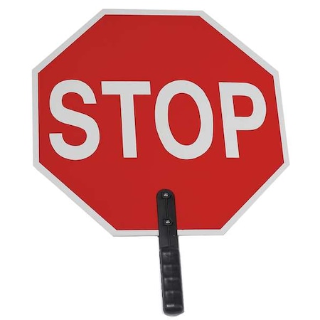 Paddle Sign, Orange/Black, Red/White, ABS Plastic, Handle MPN:03-853