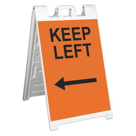 Barricade Sign, Plastic, Engineer, 45 in Height, 3 in Length, 18 lb, White MPN:130-WLGQ3602-OBEG