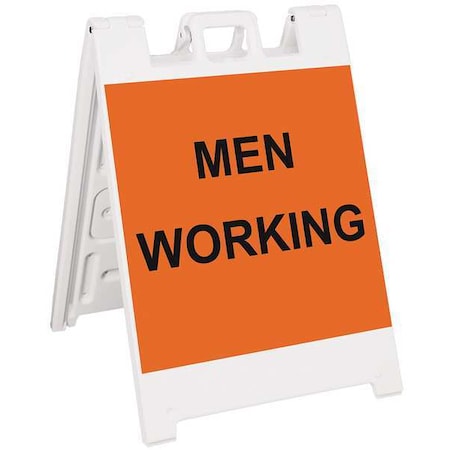 Barricade Sign, Plastic, Engineer, 36 in Height, 3 in Length, 17 lb, White MPN:136-WLGQ2403-OBEG