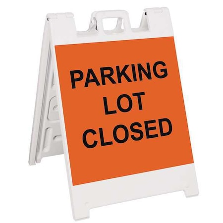 Barricade Sign, Plastic, Engineer, 36 in Height, 3 in Length, 17 lb, White MPN:136-WLGQ2438-OBEG