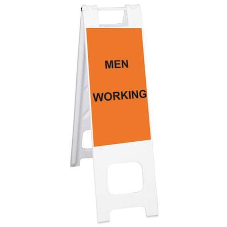 Barricade Sign, Plastic, Engineer, 45 in Height, 3 in Length, 11 lb, White MPN:150-WHLGK1084-OBEG