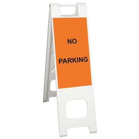 Barricade Sign, Plastic, Engineer, 45 in Height, 3 in Length, 11 lb, White MPN:150-WHLGK1093-OBEG