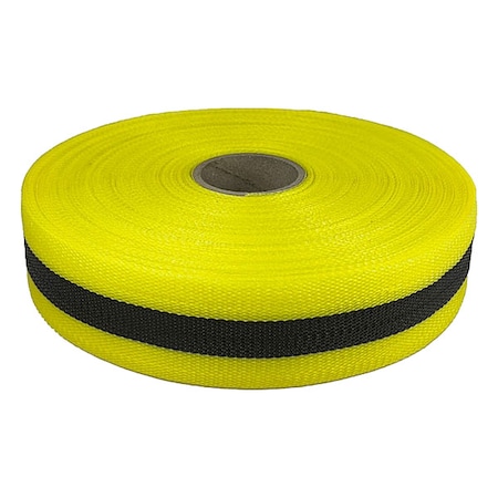 Barricade Tape, No Legend, Black/Yellow, 2 in Wide x 200 ft Length, Polypropylene, 21 mil MPN:15Y446