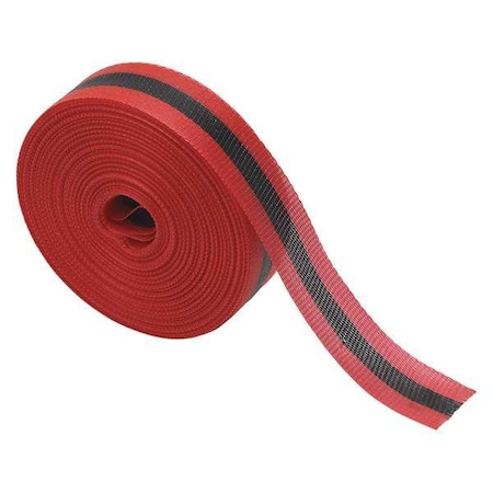 Barricade Tape, No Legend, Black/Red, 2 in Wide x 200 ft Length, Polypropylene, 21 mil MPN:15Y447