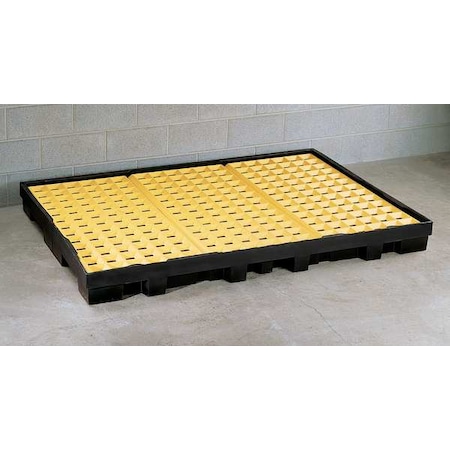 Spill Deck, 66 gal Spill Capacity, 6 Drums, 8, 000 lb Load Capacity, Polyethylene MPN:1686P