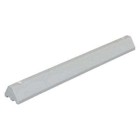 Parking Curb, HDPE, 4 in Height, 6 ft Length, 15 lb, White MPN:1790W