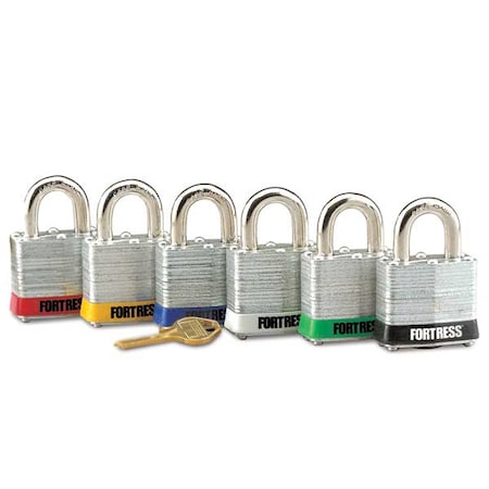 Lockout Padlock, Keyed Different, Steel, Blue, 2 in Shackle Height, 1 9/16 in Body Width MPN:1803LHBLU