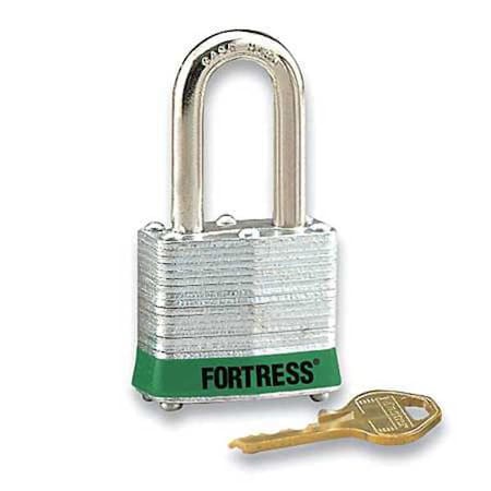 Lockout Padlock, Keyed Different, Steel, Green, 2 in Shackle Height, 1 9/16 in Body Width MPN:1803LHGRN