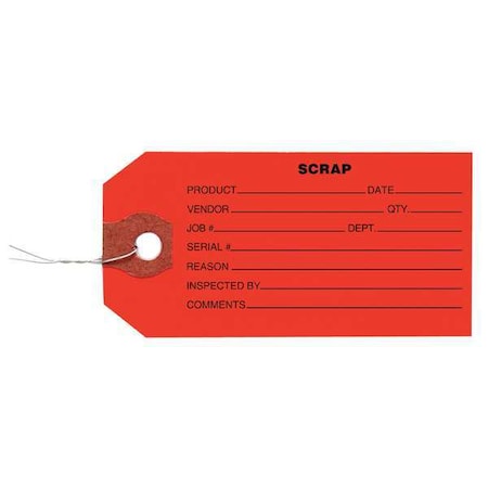 Tag, Paper, 2 3/8 in Width, 4 3/4 in Height, 1000 PK MPN:1HAB3