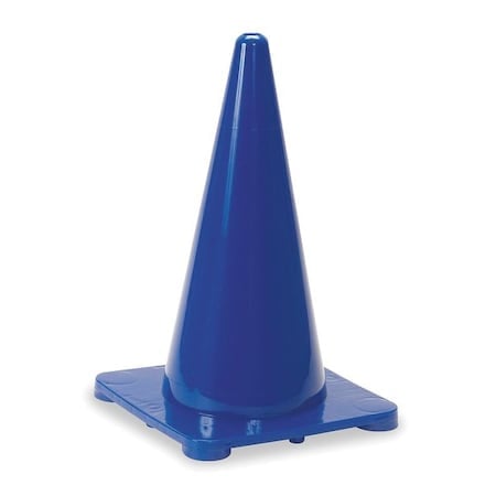 Traffic Cone, Polyethylene, Non-Reflective, 18 in Height, 1.5 lb, Blue MPN:1YBW4