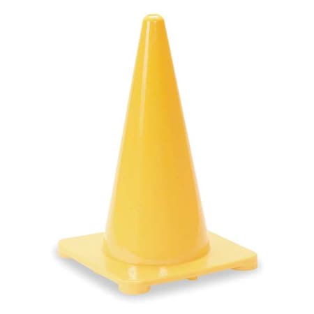 Traffic Cone, Polyethylene, Non-Reflective, 18 in Height, 1.5 lb, Yellow MPN:1YBW6