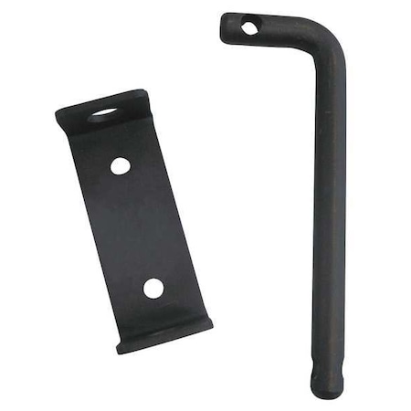 Wall Mounting Kit, Steel, 3 1/2 in Height, 1 3/8 in Length, 0.88 lb, Black MPN:22NY08