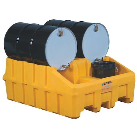 Drum Management System Base Module, Dispensing Well, Forklift Channels, Polyethylene, Yellow - 28666 MPN:28666