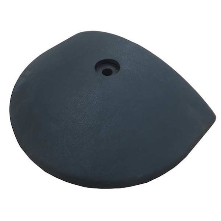 Speed Bump End Cap, Rubber, 2 1/2 in Height, 9 5/8 in Length, Black MPN:29NH36